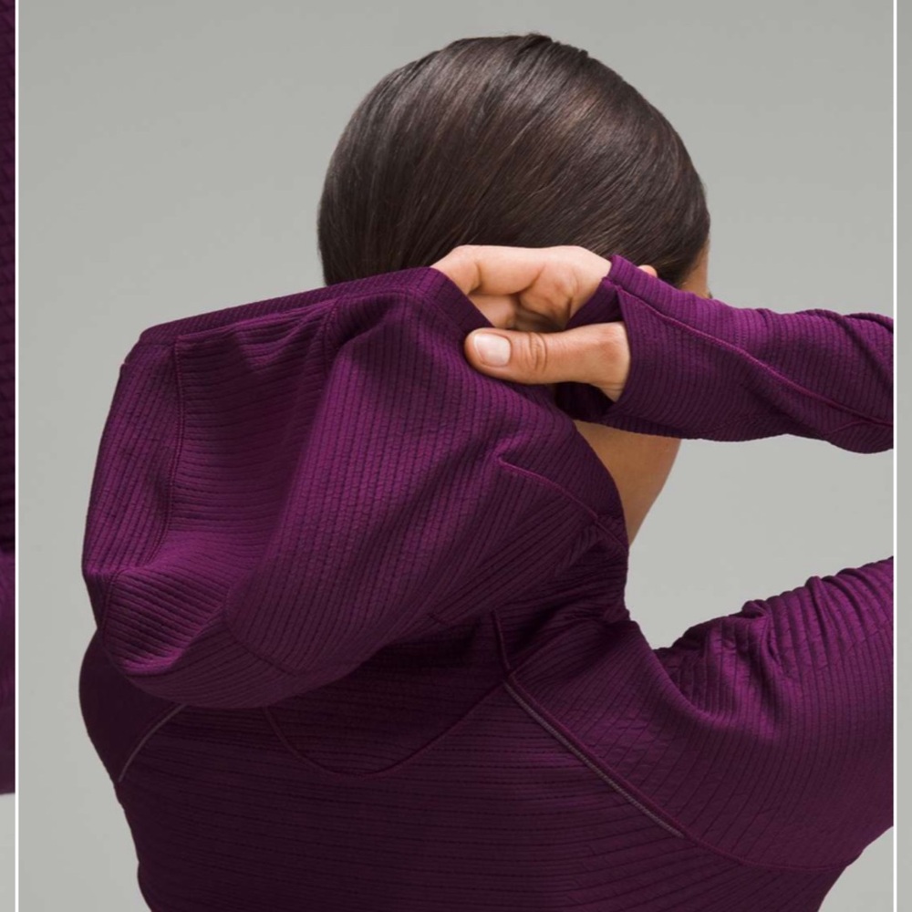 Lululemon Ventscape Hooded Balaclava Long Sleeve Dramatic Magenta Size 2 - Picture 3 of 11